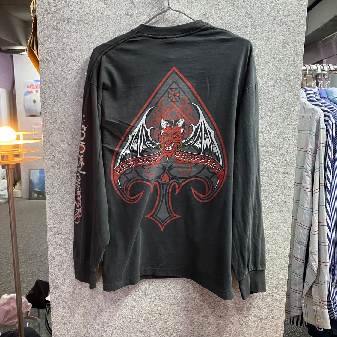 West Coast Choppers 아이언 크로스 빈티지 그래픽 롱슬 상품이미지4