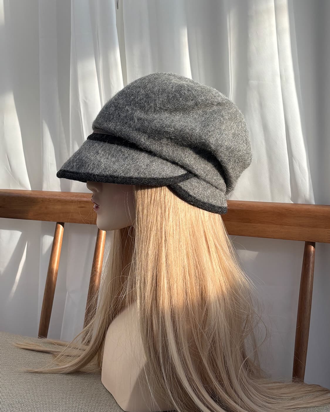 soft felt strap tuck wool hat 상품이미지2