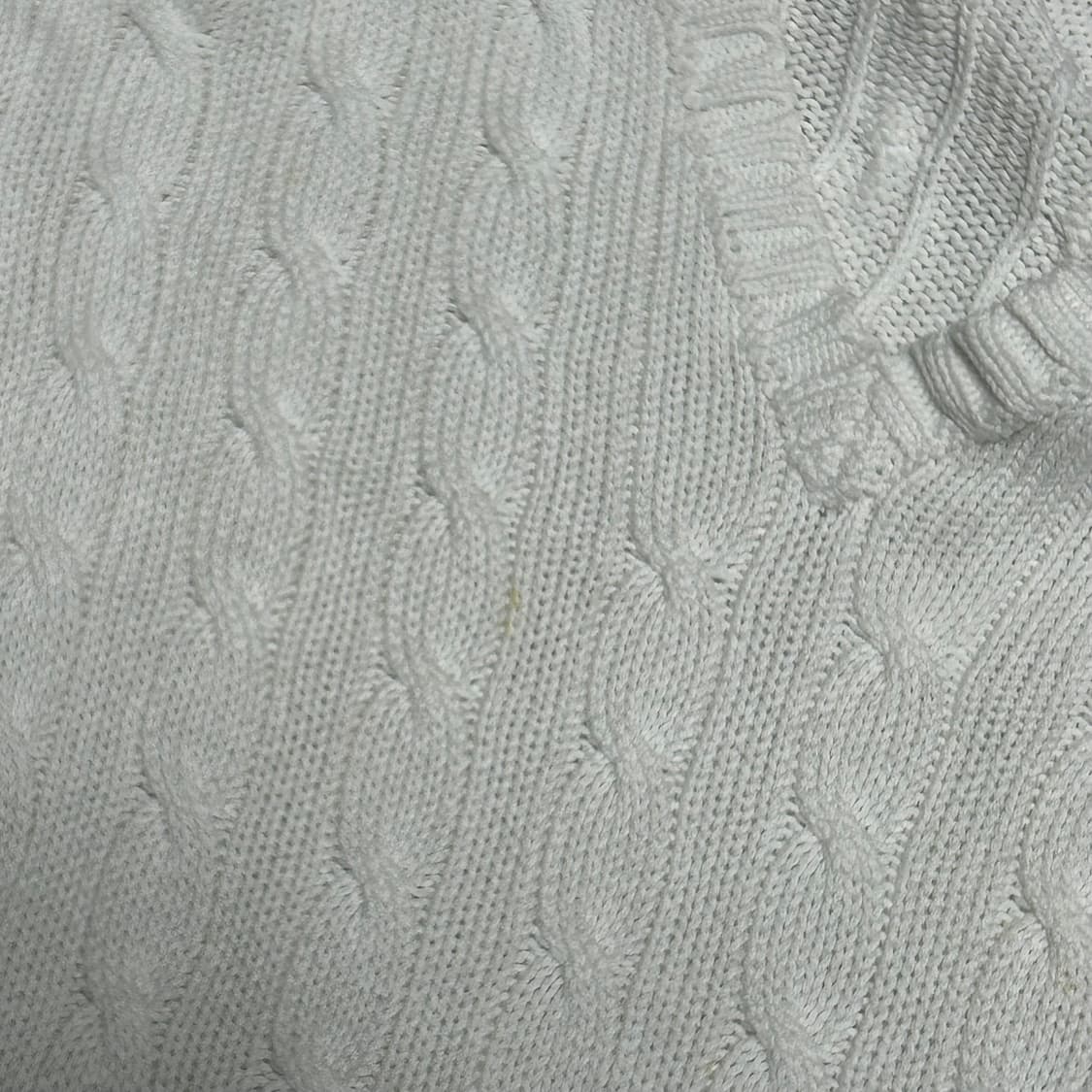 M 폴로랄프로렌 스포츠 여성용 화이트 브이넥 니트  상품이미지6