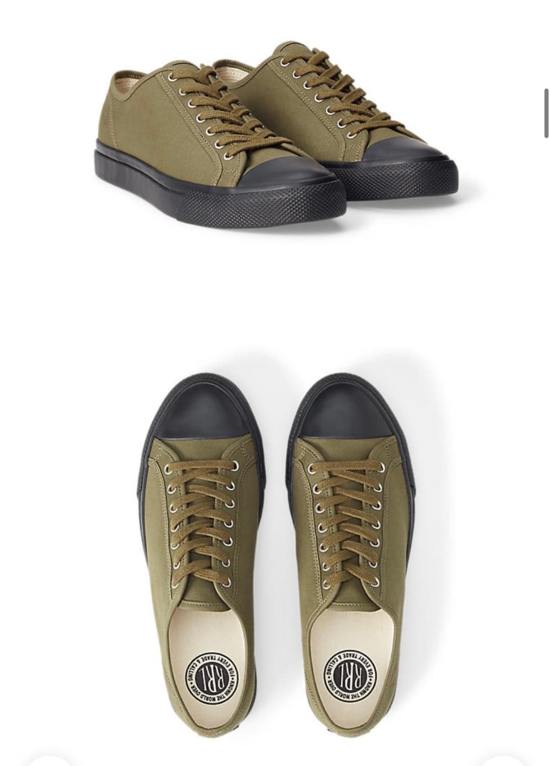 더블알엘 캔버스 올리브 스니커즈 270 상품이미지1