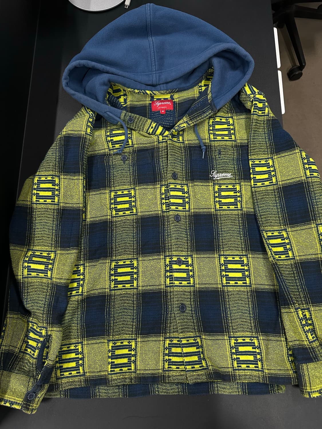 슈프림 20FW 체크 후드 섀도우 플래드 셔츠  상품이미지4