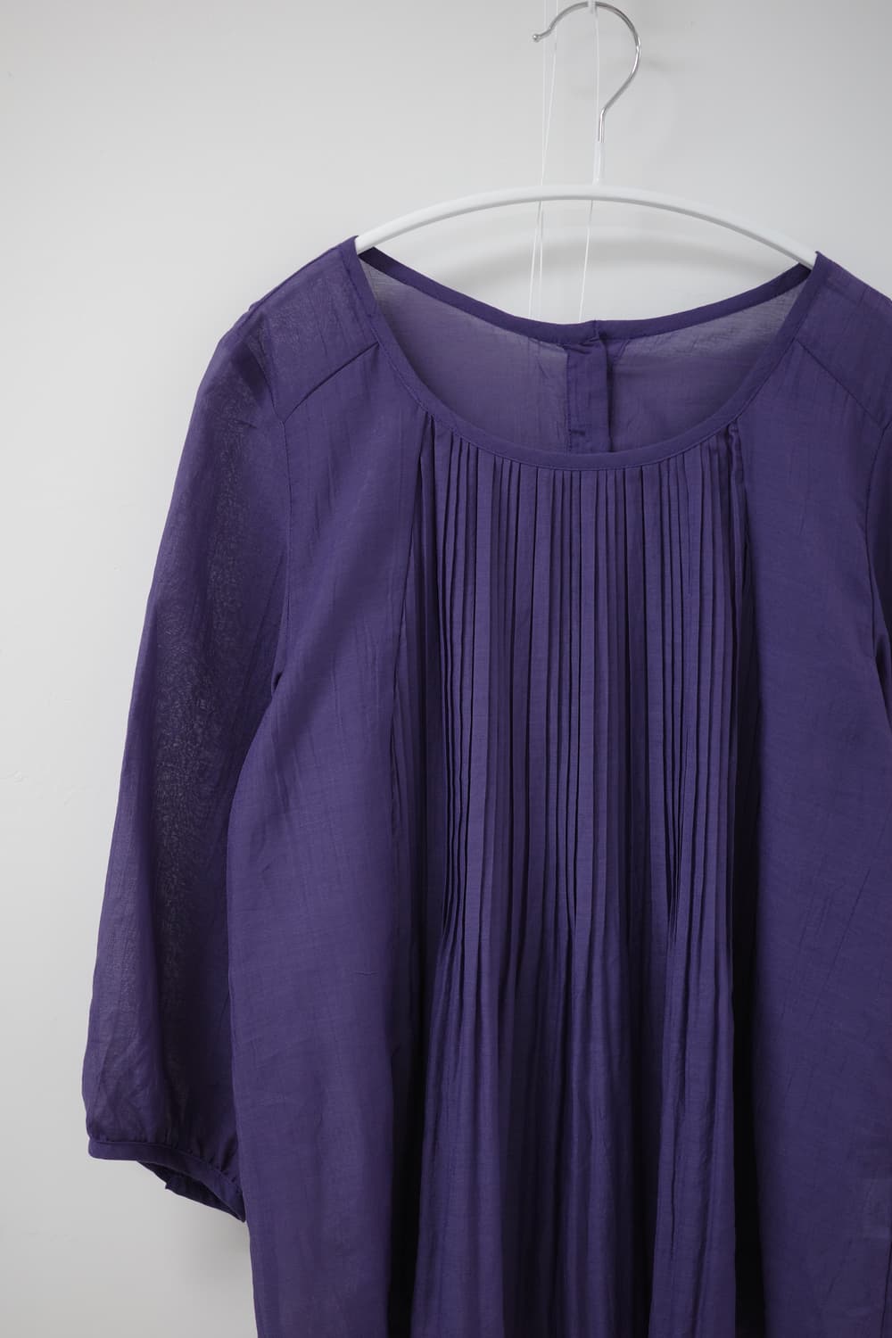 Purple pintuck blouse 상품이미지1