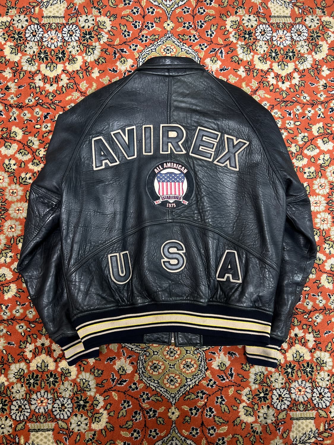 [L] AVIREX 시그니처 USA 빈티지 가죽자켓 상품이미지1