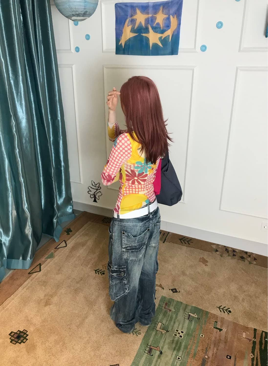 Y2k 무드 지대로••👖 매쉬 슬리브티 레이어드로 더 키치한 코디🩷 상품이미지6