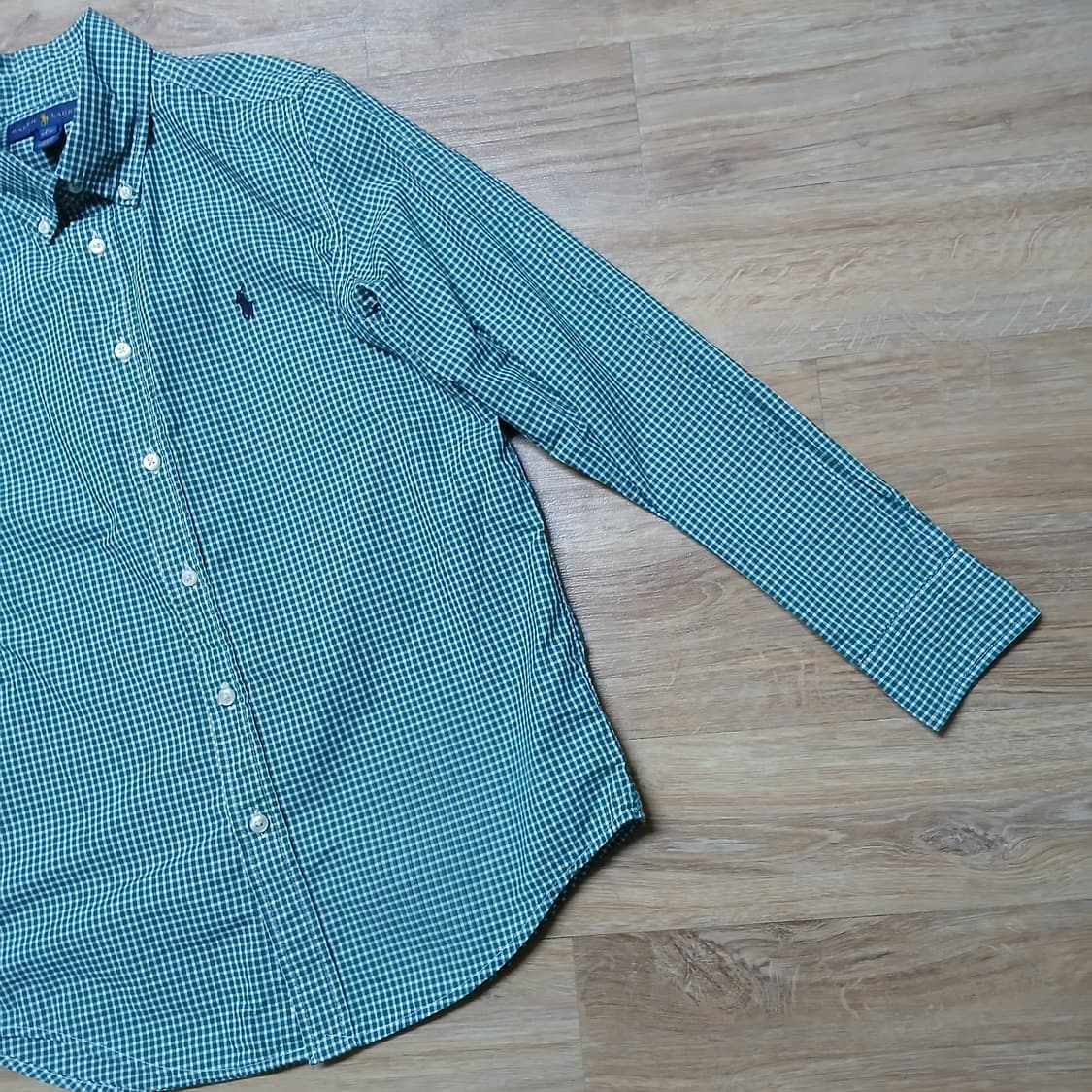 POLO 폴로 랄프로렌 셔츠 깅엄 초록색 녹색 체크 상품이미지4