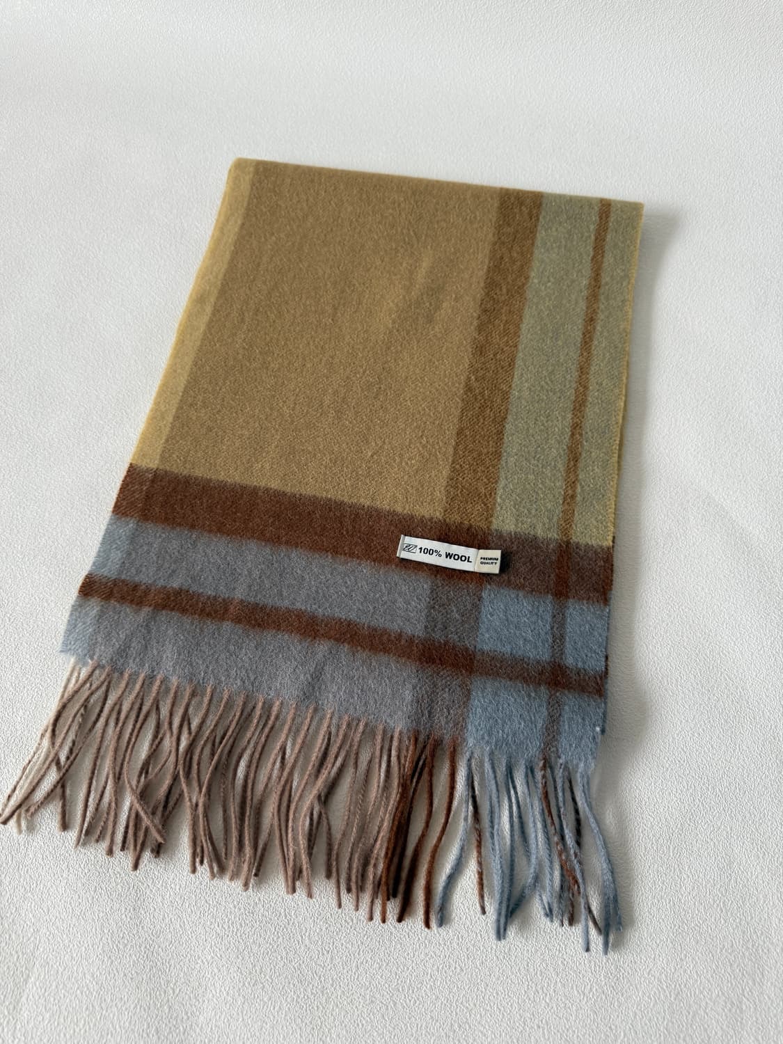 Pre owned 울 체크 머플러 상품이미지3