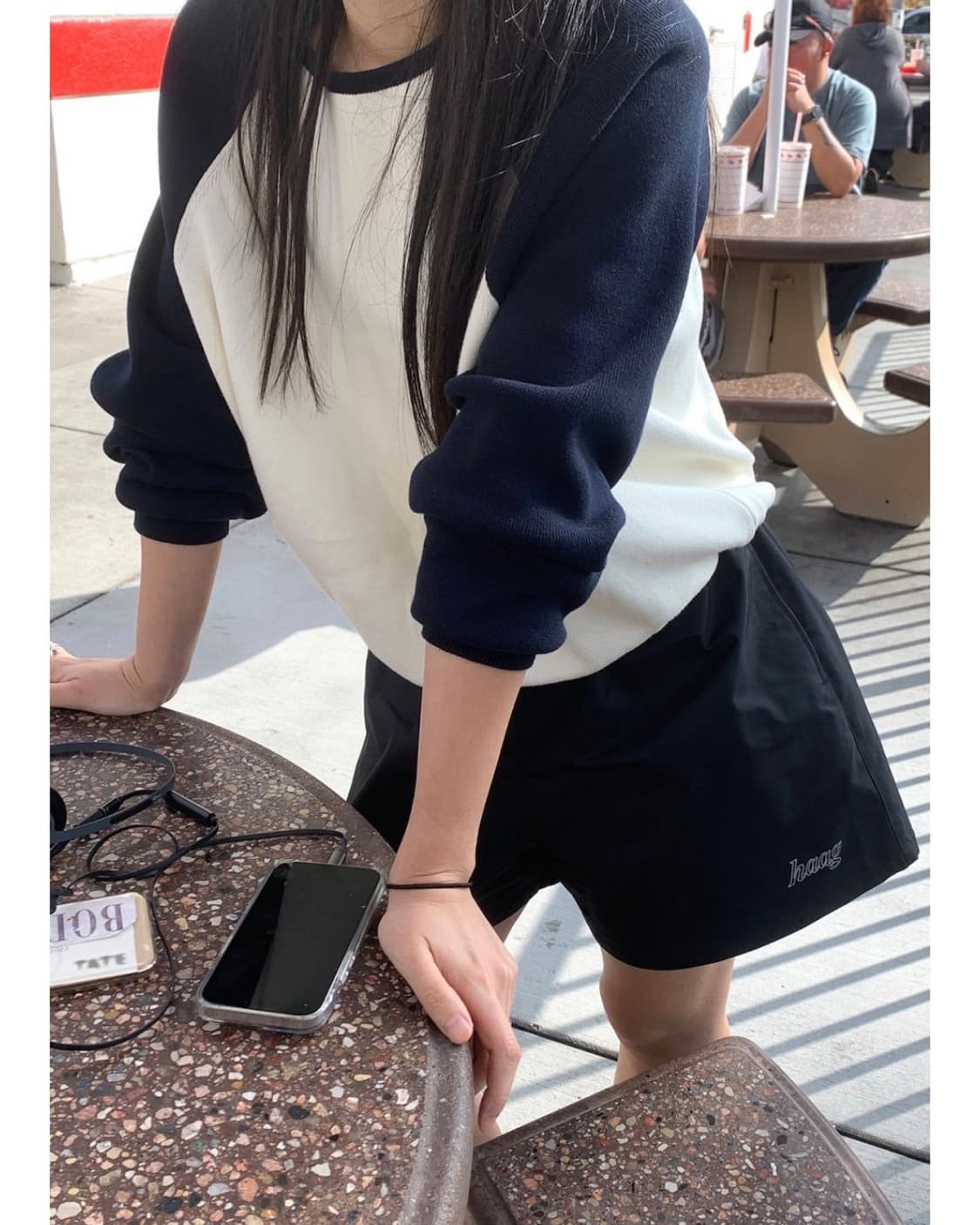 헤이그 나그랑 스웨터 네이비 상품이미지3