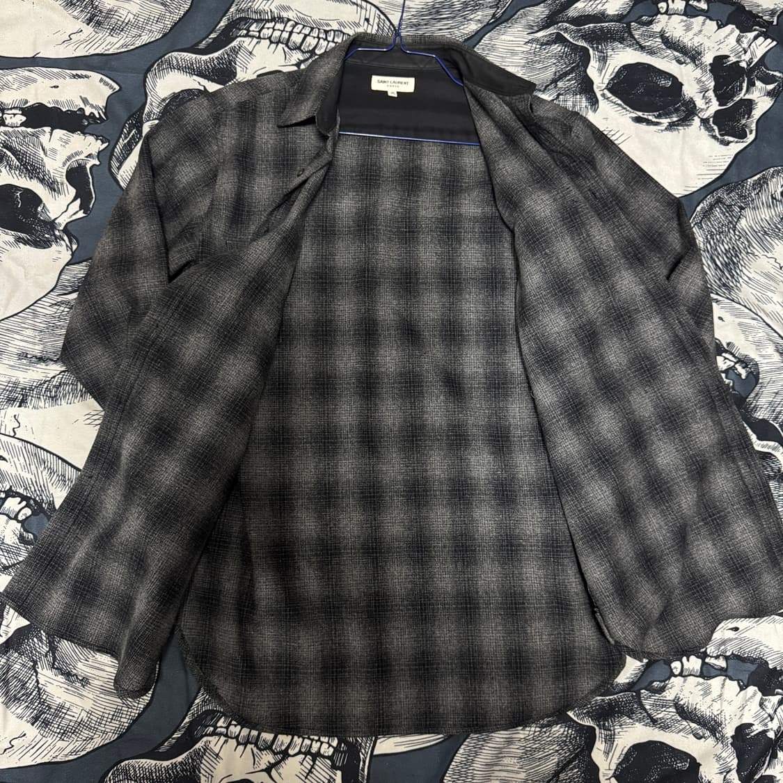 생로랑 13fw 체크 플란넬 셔츠  39(105) 사이즈 상품이미지6
