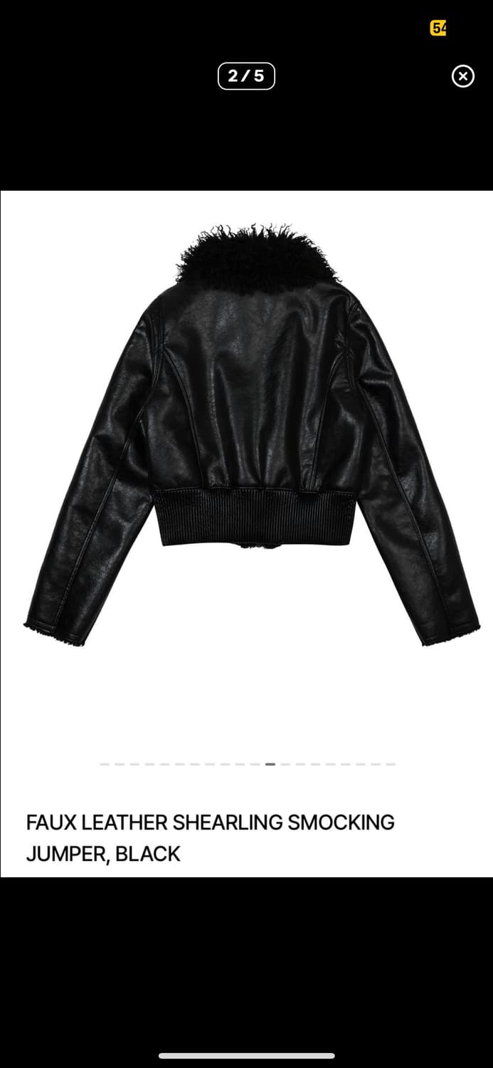 보헤미안서울 FAUX LEATHER SHEARLING SMOCKING J 상품이미지3