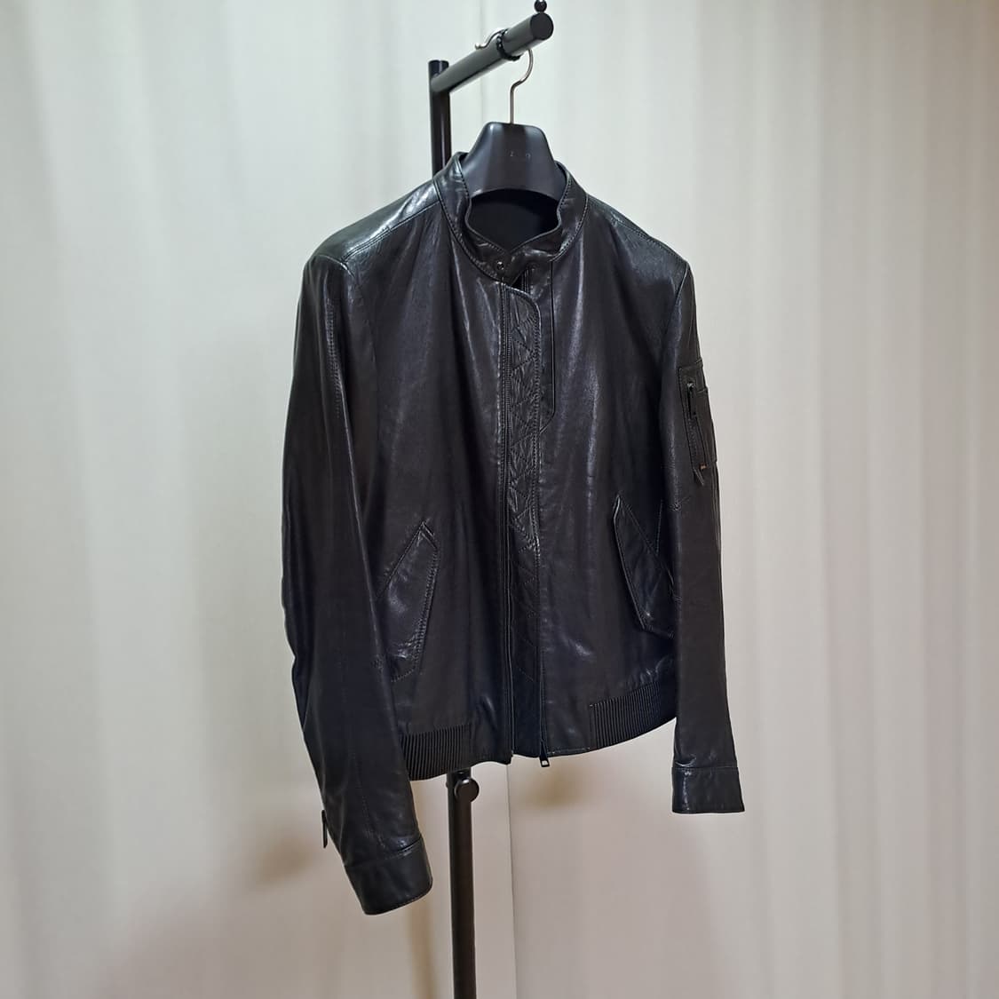 (택포) 솔리드옴므 양가죽 싱글 마원 자켓 B307 상품이미지4