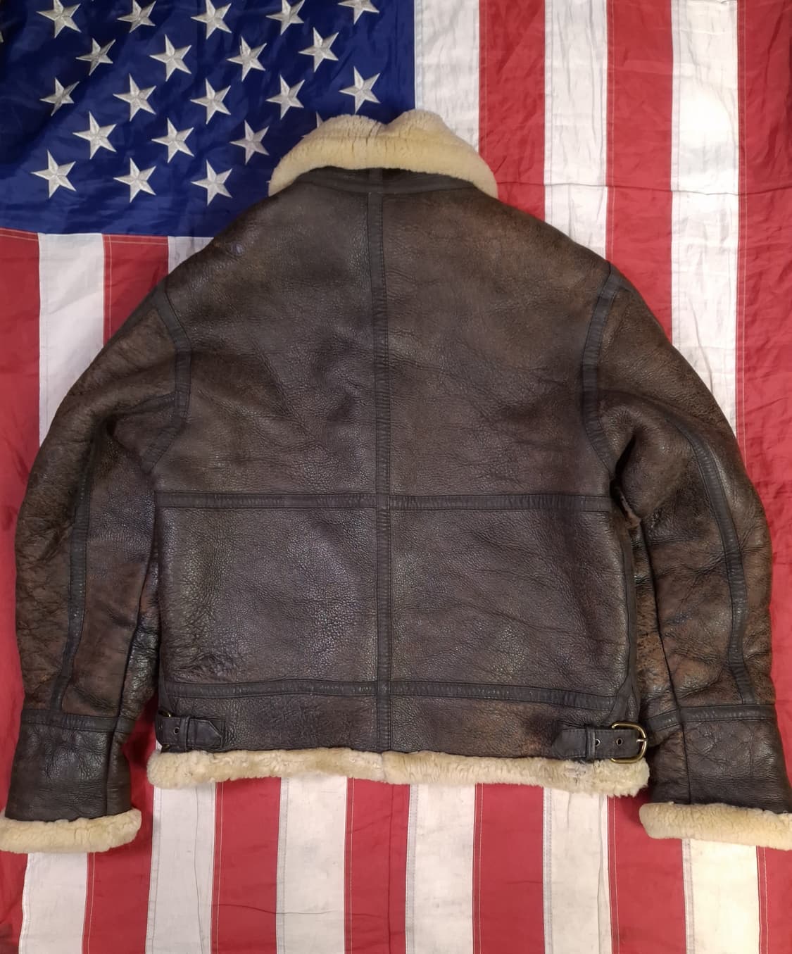 미공군 B-3 TYPE 천연가죽 항공 폭격기 무스탕 상품이미지9