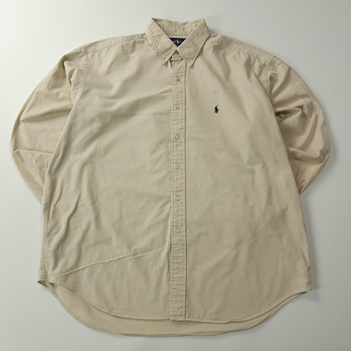 CJ043 XL 폴로 90s 미국판 블레어 크림 아이보리 셔츠 남방 상품이미지1