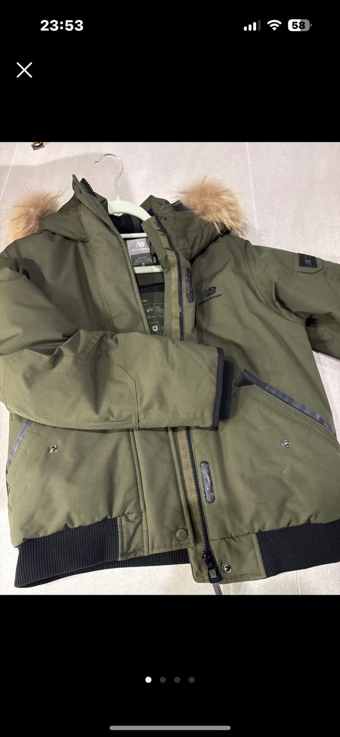 뉴발란스 카키 숏패딩 M 상품이미지1