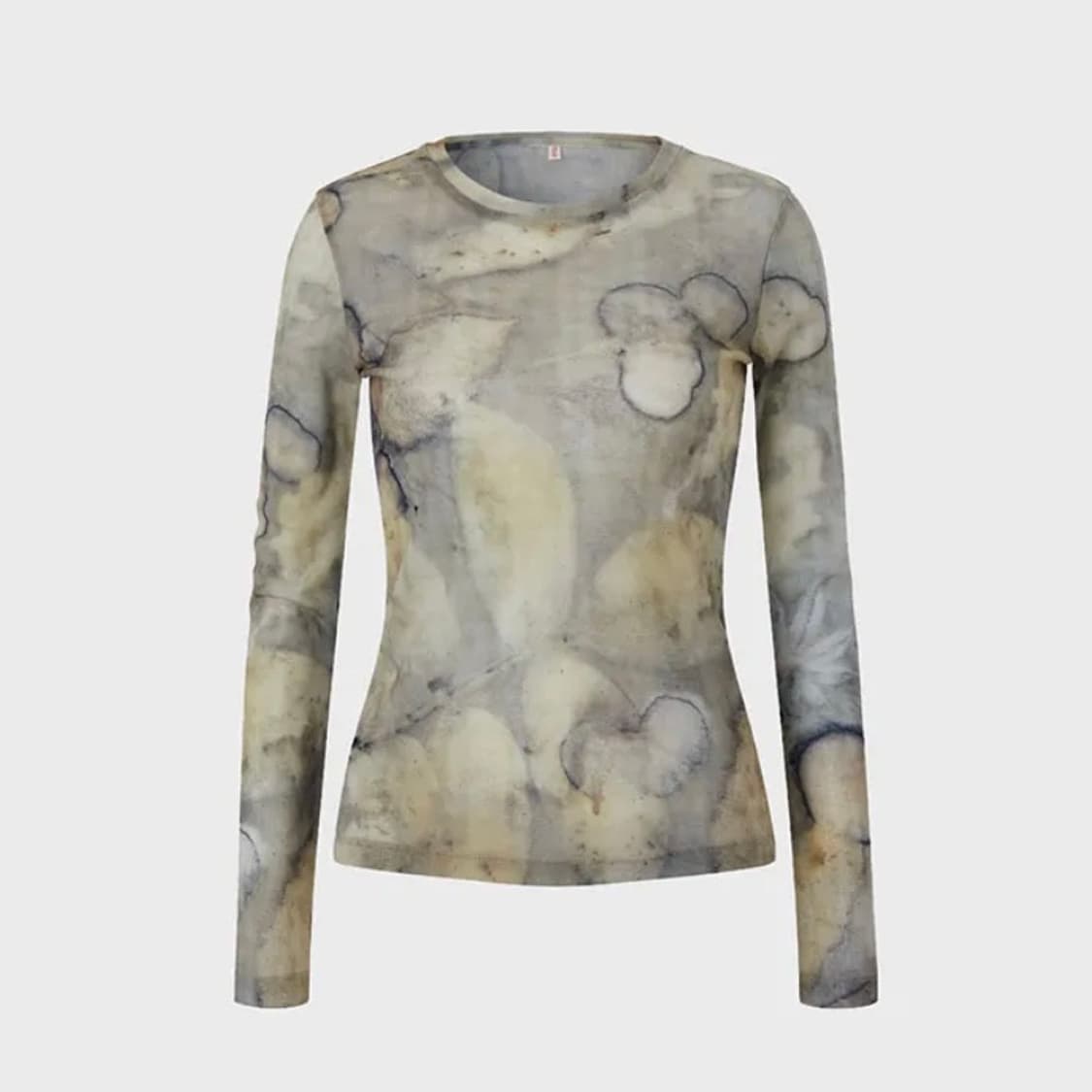 [새상품] 티크 리프 다이드 매쉬 롱슬리브 탑 상품이미지1