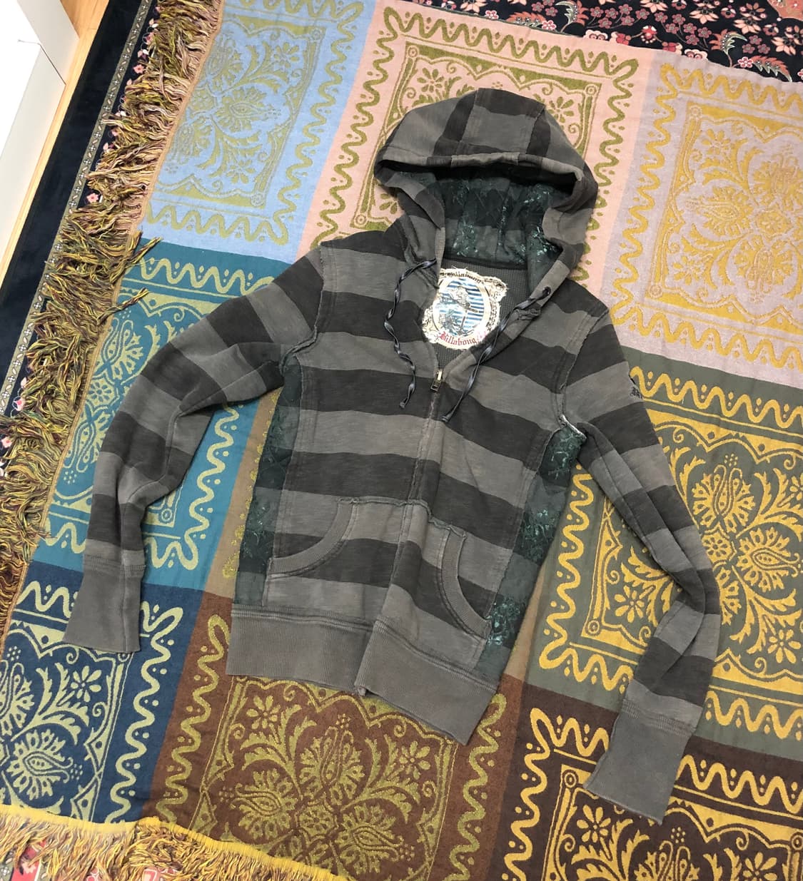 Billabong striped hood zipup 상품이미지1