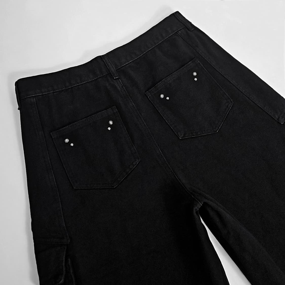 Lindel 웨스턴 리벳 워싱 카고 팬츠 (black) 상품이미지10