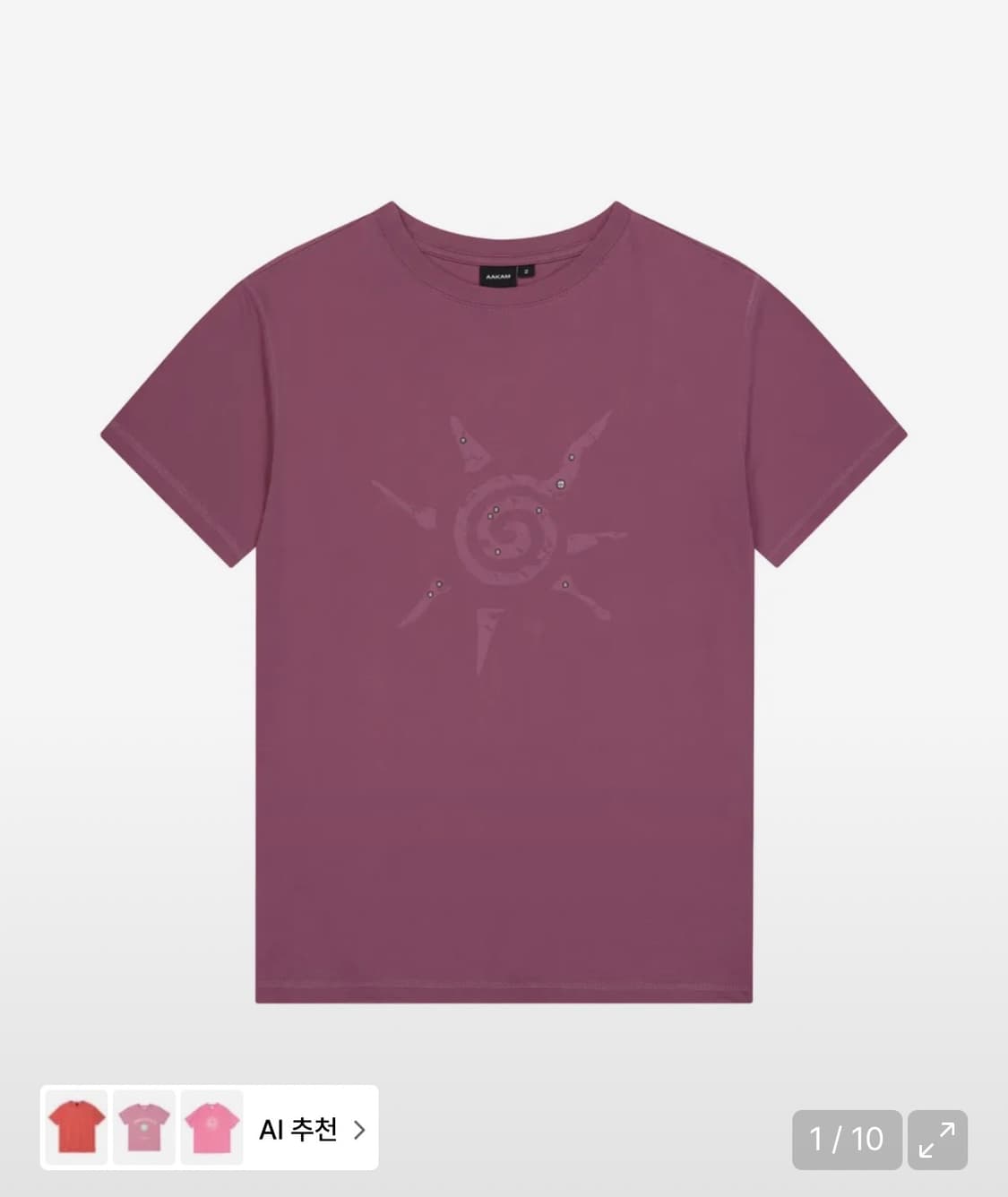 아캄 반팔 Studded Sun Half Top (Vintage Pink 상품이미지1