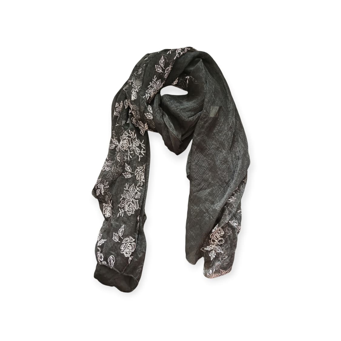 히피  장미 펄 블랙스카프 상품이미지1