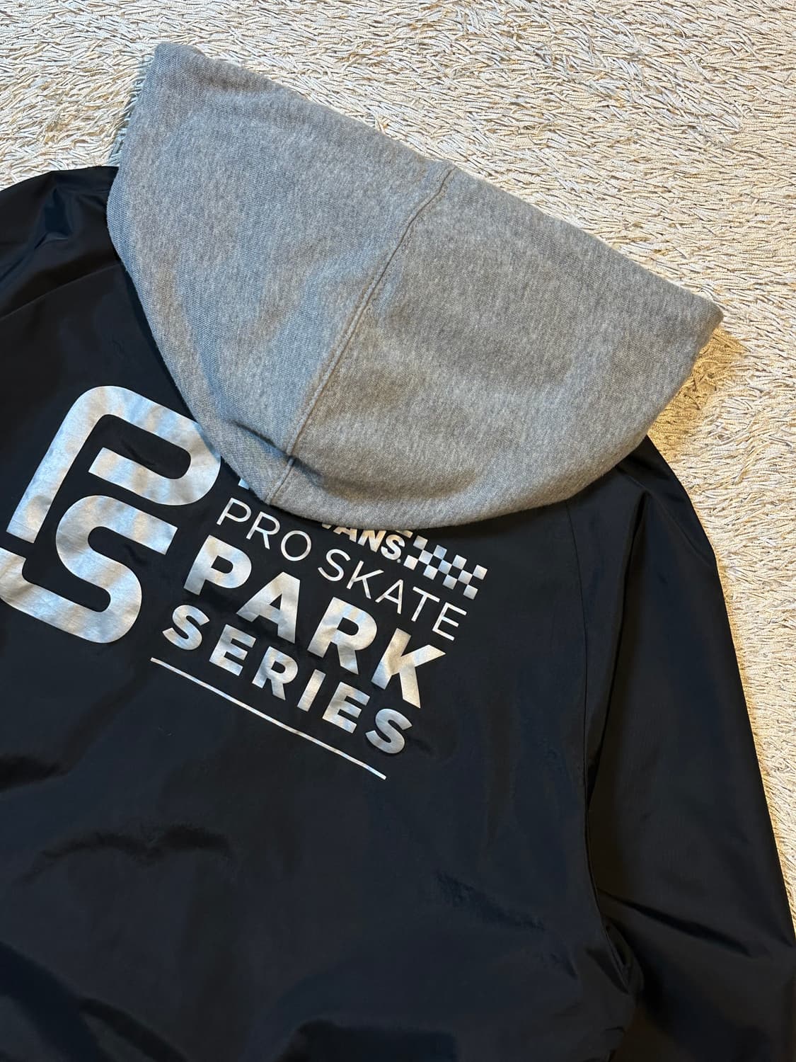 반스 VANS 백로고 후드 코치 자켓 블랙 상품이미지5