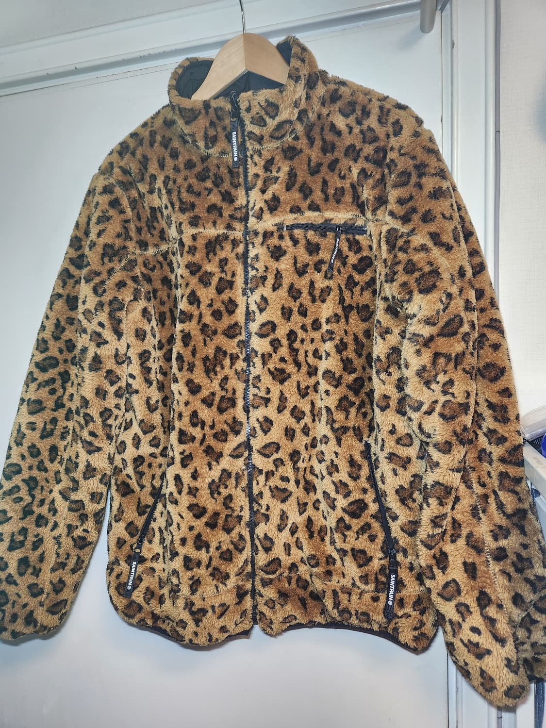 세인트페인 리버시블 레오파드 플리스 폴리쉘 점퍼 M 상품이미지1