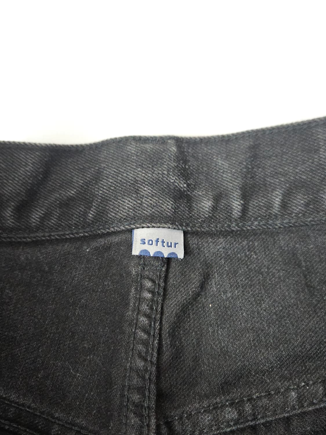 softur 소프터 흑청 데님팬츠 블랙 진 스트링 L 상품이미지3