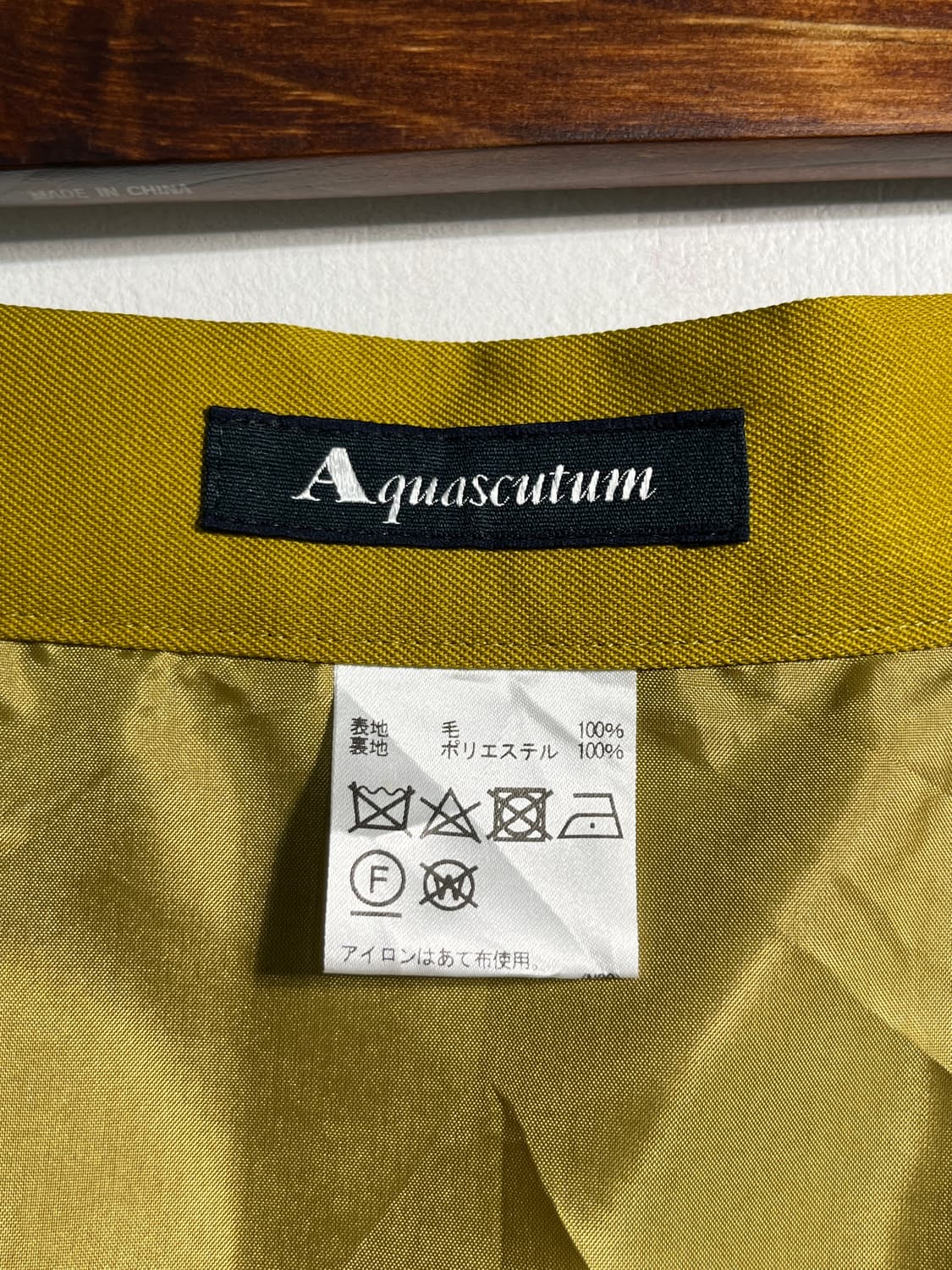 Aquascutum 아쿠아스큐텀 울 100% 랩 스커트 26인치 상품이미지7