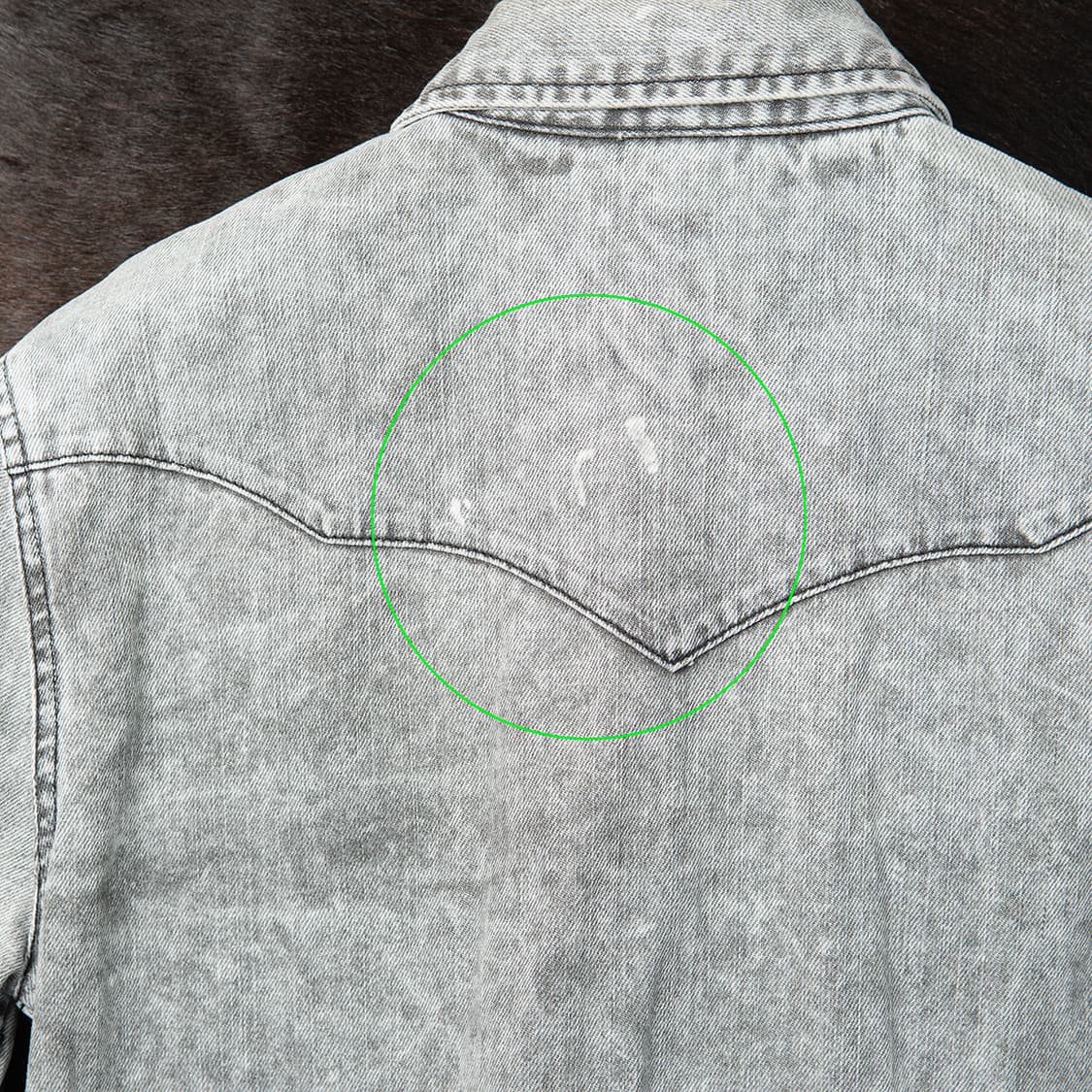 [S] 타미힐피거 웨스턴 데님 셔츠 워시드 그레이  상품이미지4