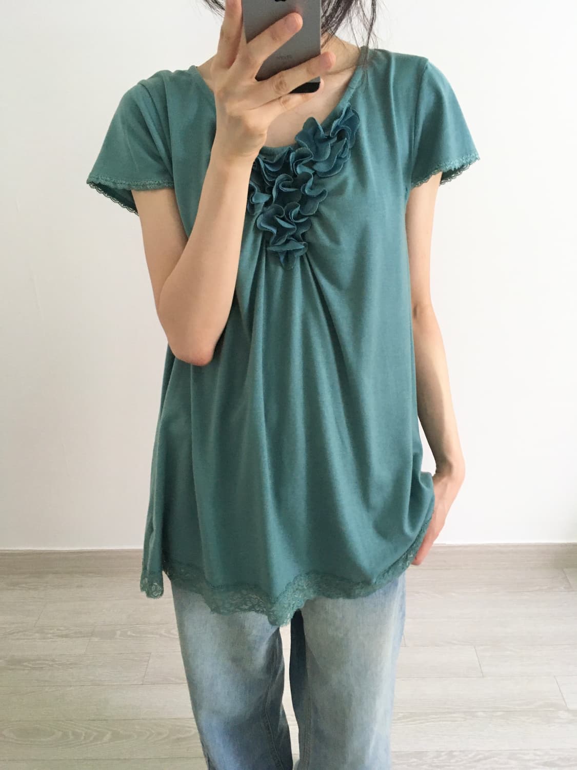 tencel ruffle top 상품이미지3