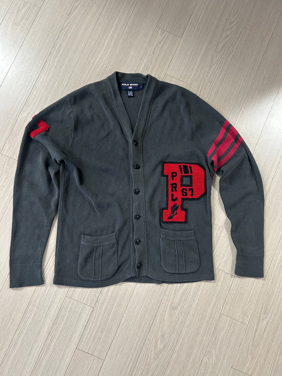 폴로 P패치 가디건 상품이미지1