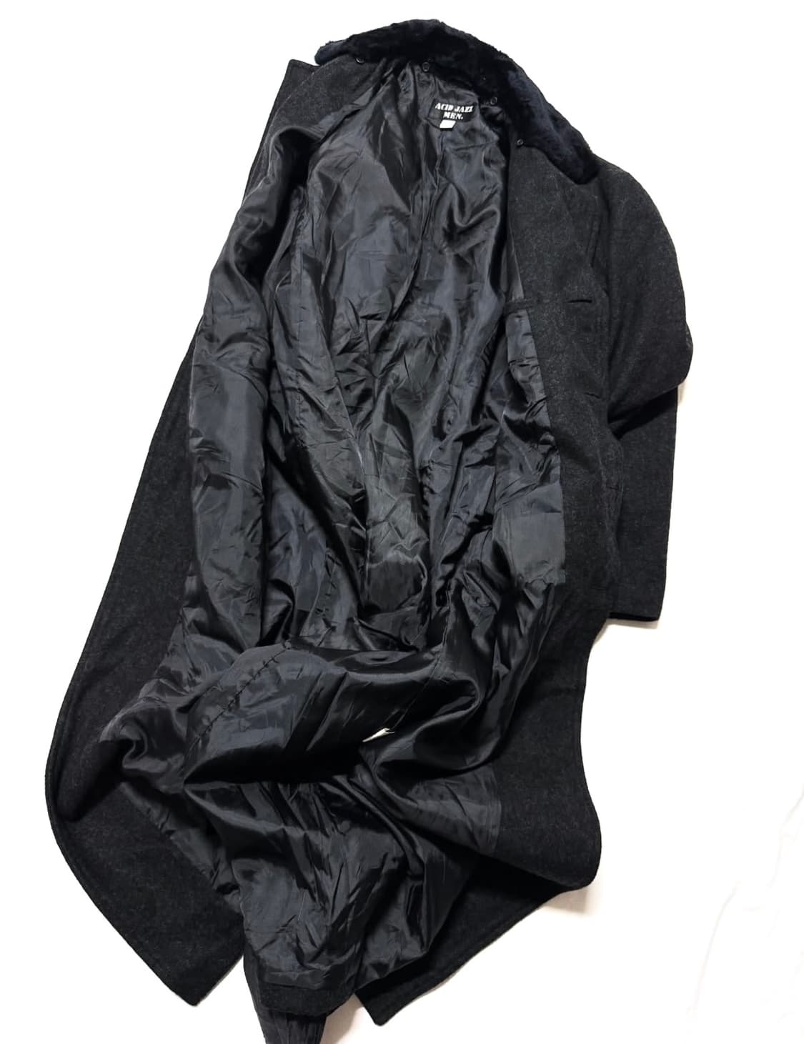 Acid Jazz - 퍼 카라 롱 코트 상품이미지4