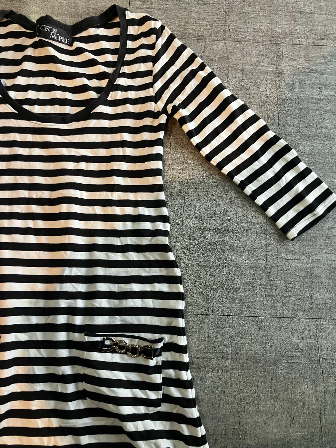 Cecil Mcbee 세실맥비 핀터깔y2k 펑크갸루 스트라이프티셔츠 상품이미지2