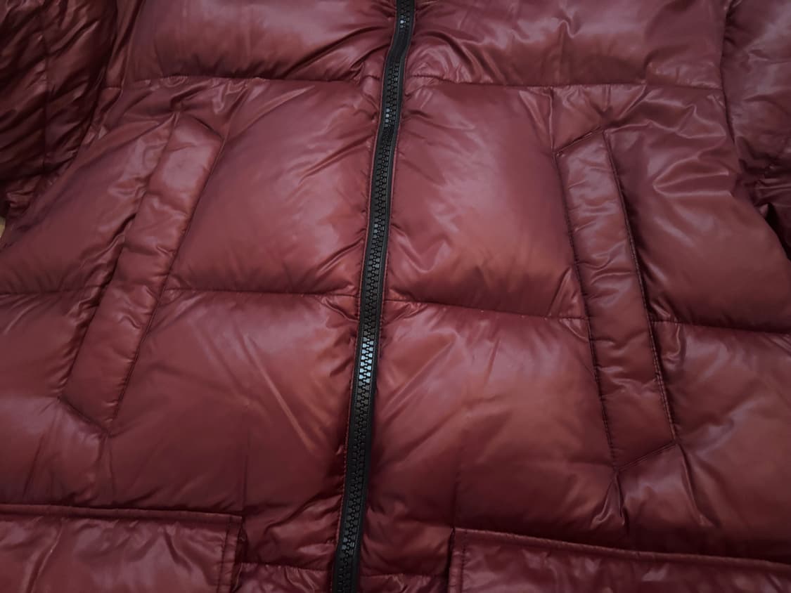 새상품급 코오롱 뉴볼륨 벌키 하이넥 빅후드 구스다운 야상형 롱패딩 상품이미지4