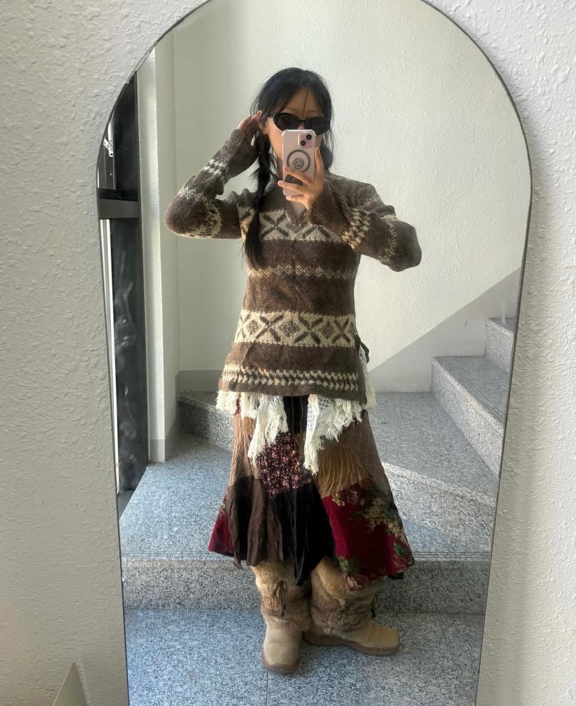 빈티지 히피 모리 코디 세트 상품이미지2