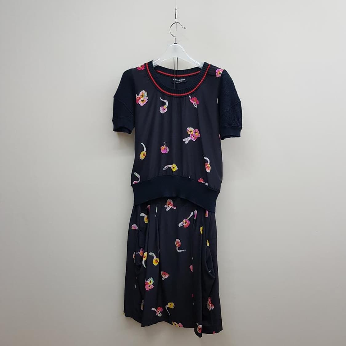 소니아 리키엘 플라워 프린트 투피스 세트 S사이즈 상품이미지1