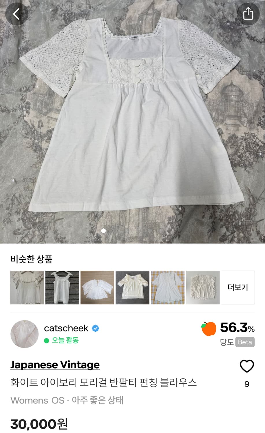 빈티지 사와코 케이프 모리 니혼진 모리걸 레이스 엑시즈팜 상품이미지7