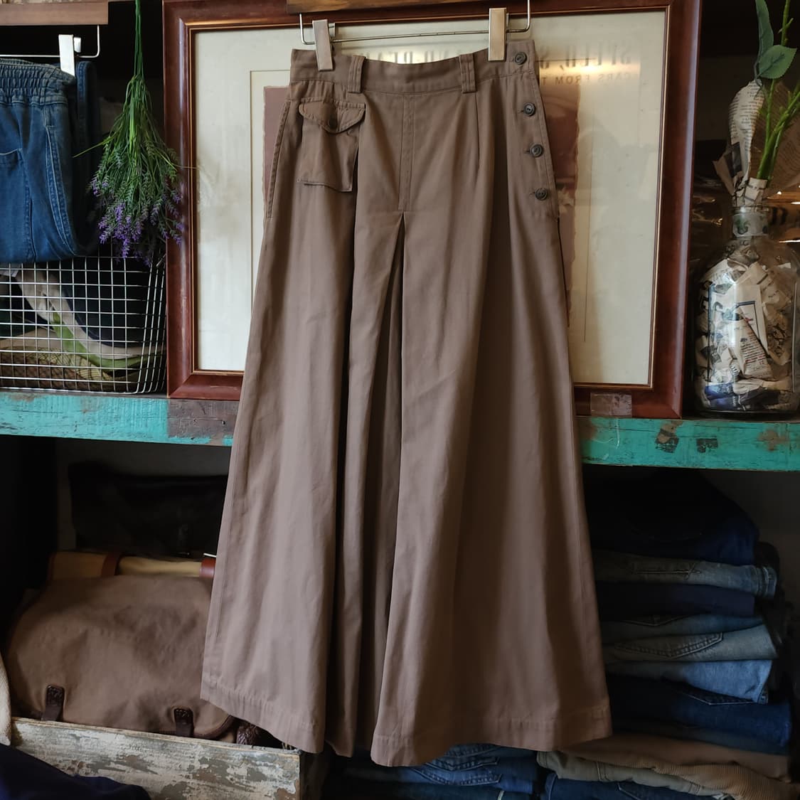90s 폴로 컨트리 여성용 웨스턴 와이드 팬츠 치마바지 7 상품이미지2