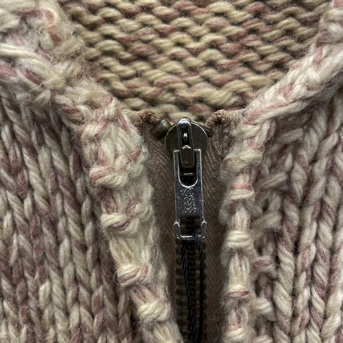 USA 빈티지 컬링 클럽 패치 울 코위찬 집업 니트 스웨터 상품이미지7