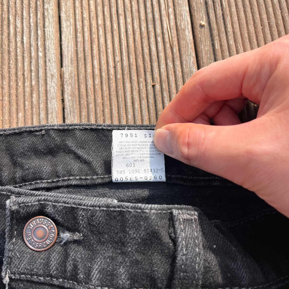 [38X32] 90s 빈티지 리바이스 565 블랙 상품이미지3