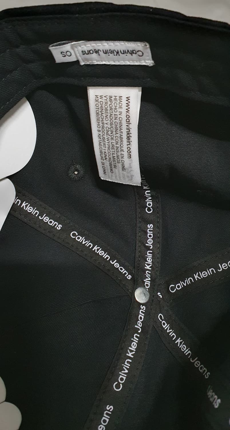 블랙 캘빈클라인 로고 레터링 볼캡 모자 상품이미지7