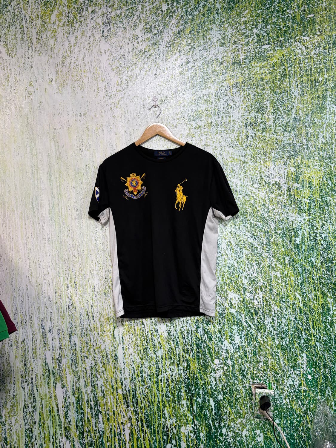 폴로 빅포니 치프키프 블랙와치 블록코어 블랙 배색 반팔 티셔츠 S 상품이미지5