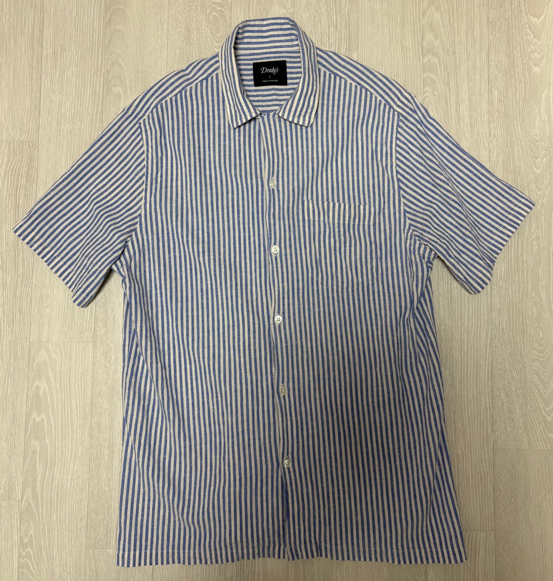 Drake’s stripe camp collar shirt 상품이미지2