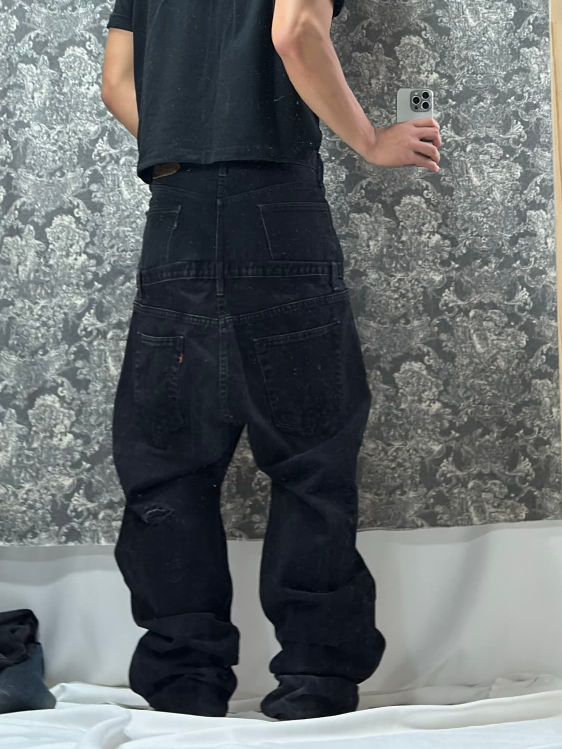 revi's 1850 리바이스 501 커스텀 데미지 데님 팬츠 상품이미지2