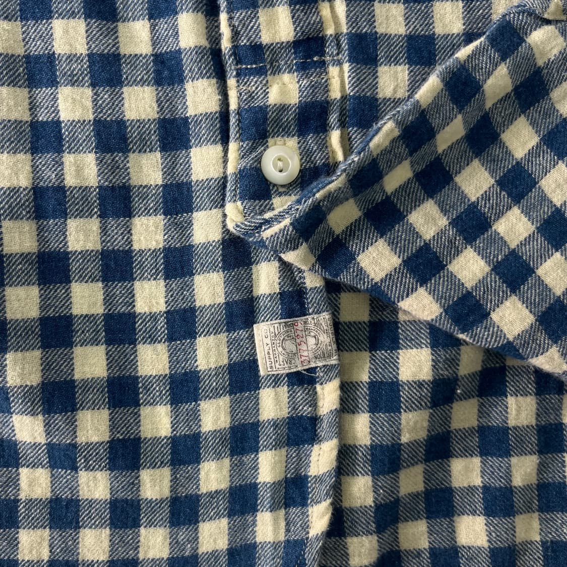 95 폴로랄프로렌 더블알엘 빈티지 체크 린넨 셔츠 상품이미지5