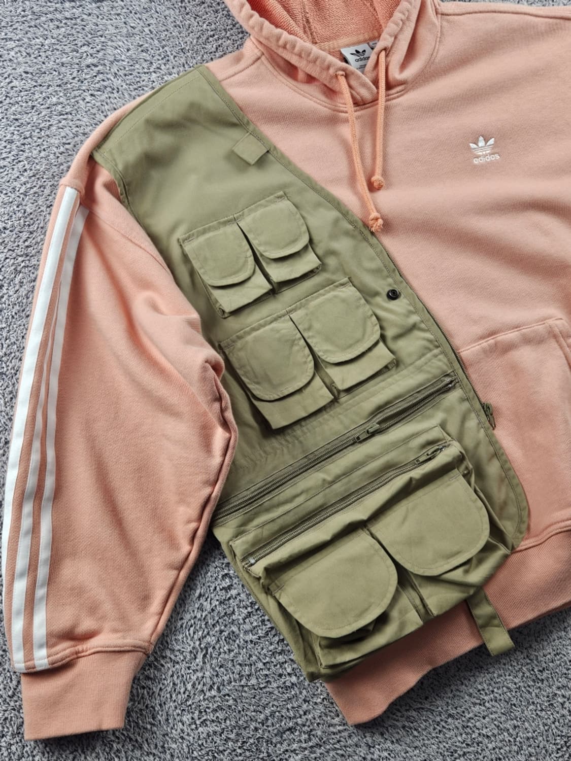 아디다스 포켓 베스트 커스텀 스웻 후드 티셔츠 ( L ) / 10992 상품이미지6