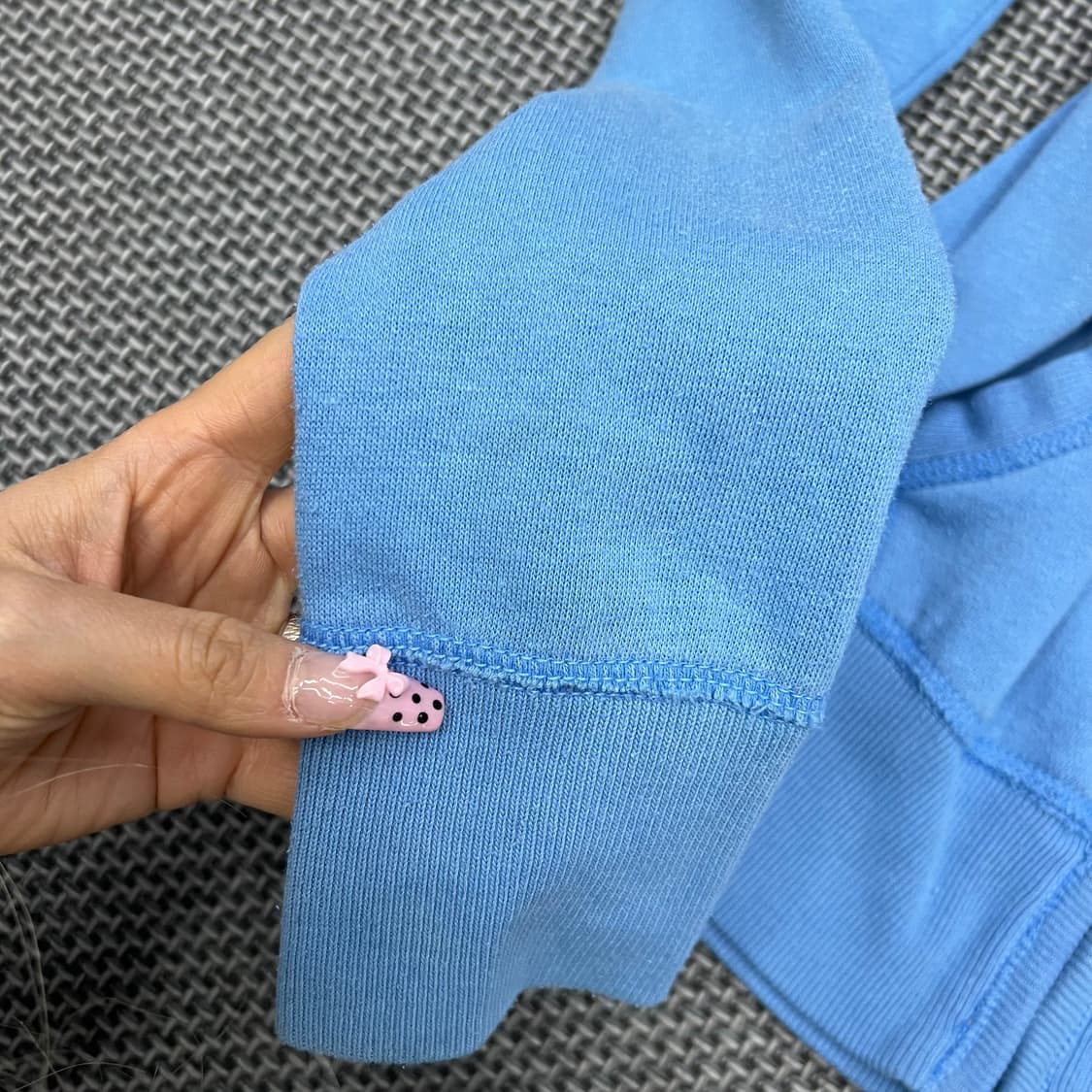 착샷O 후아유 스카이블루 소라 딱붙 후드집업 상품이미지3