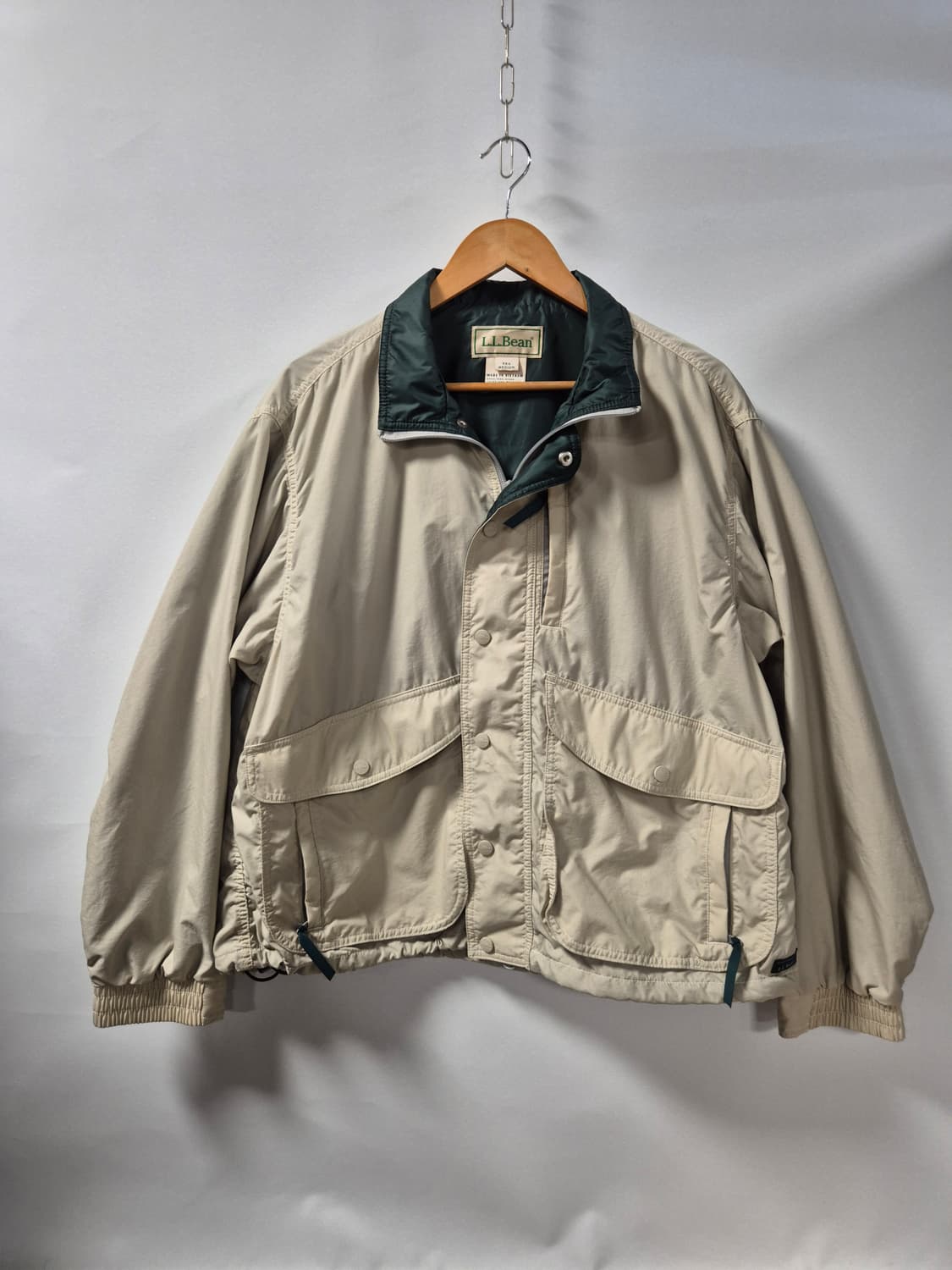 L.L.Bean 베이지색 바람막이 자켓 M사이즈(상태A급) 상품이미지1