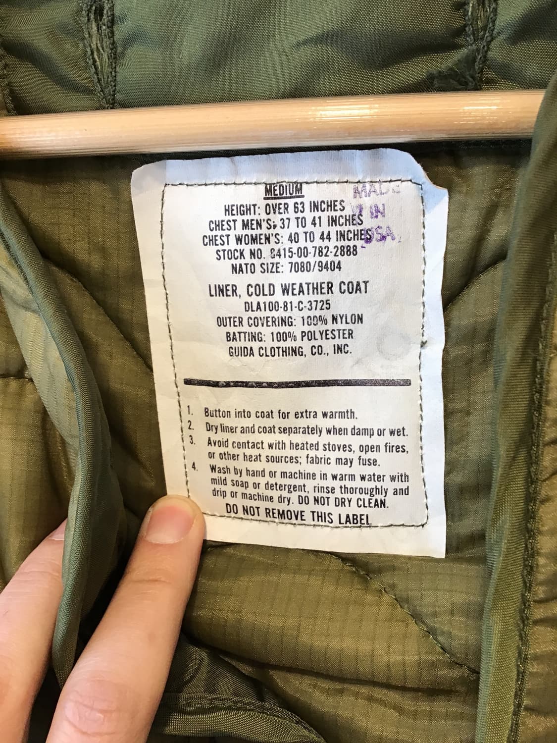 M65 필드자켓 라이너 리폼 상품이미지4