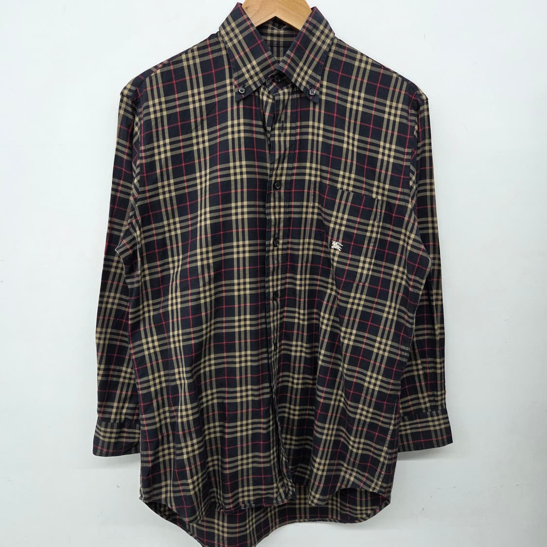 버버리 체크 긴팔 셔츠 남L 상품이미지2