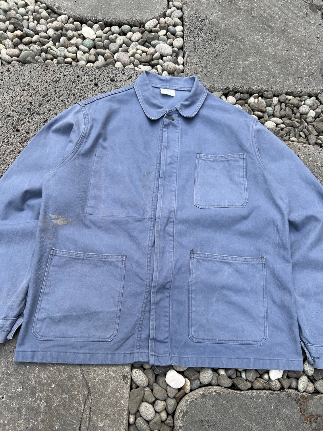 OLD WASHING BLUE VINTAGE FRENCH 프렌치워크자켓 상품이미지3