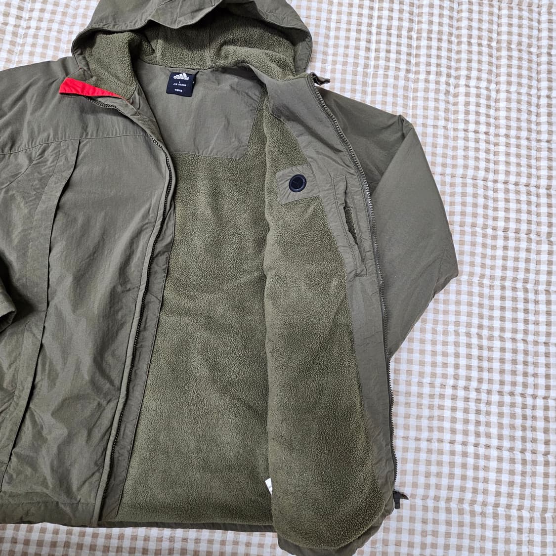 아디다스 기모 후드집업 바람막이 자켓 남자100~105 상품이미지5